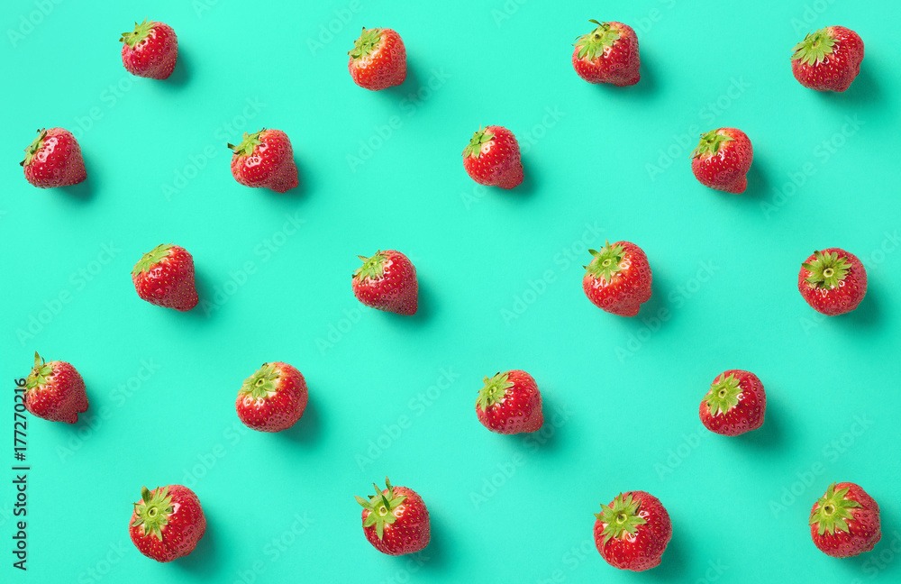 Colorful pattern of strawberries Colorful pattern of strawberries