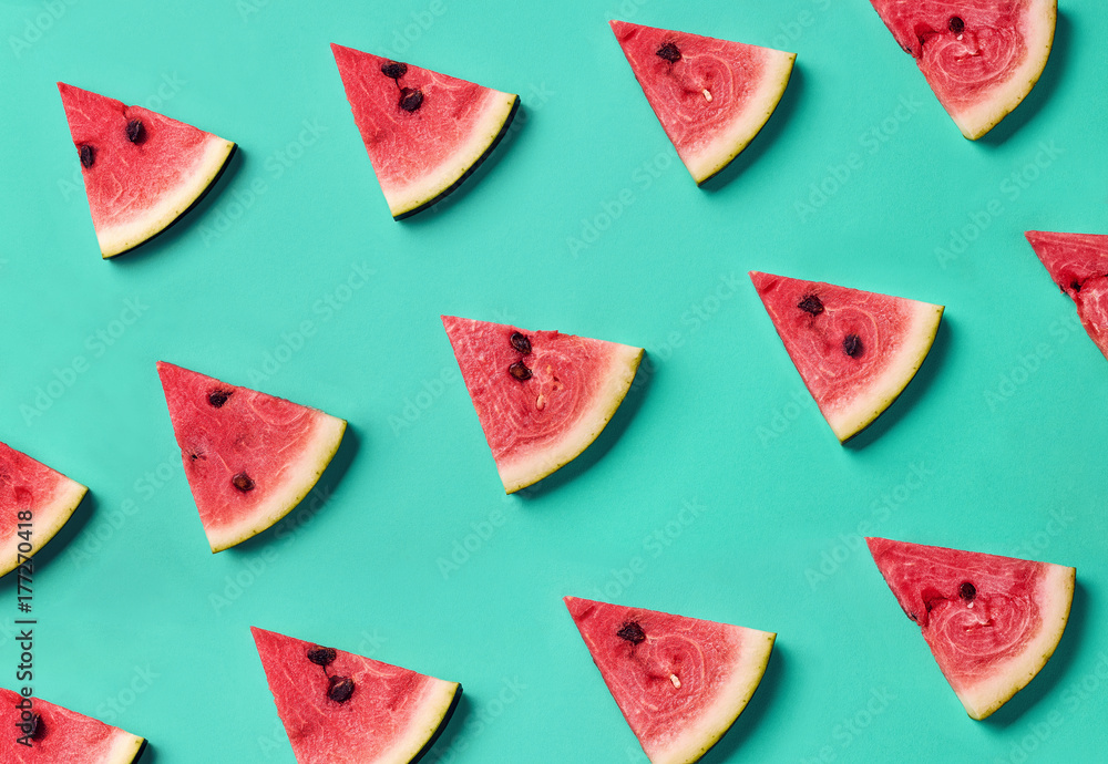 Colorful pattern of watermelon slices