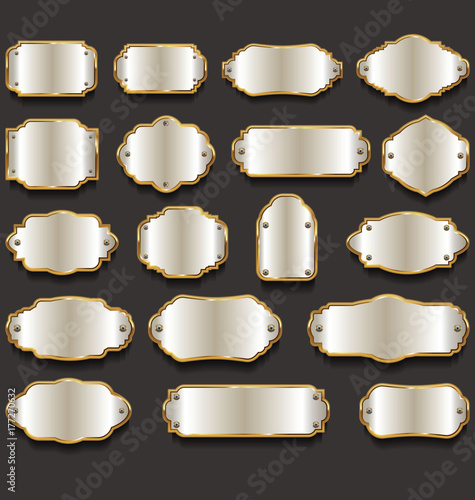 Retro vintage frames collection vector illustration 