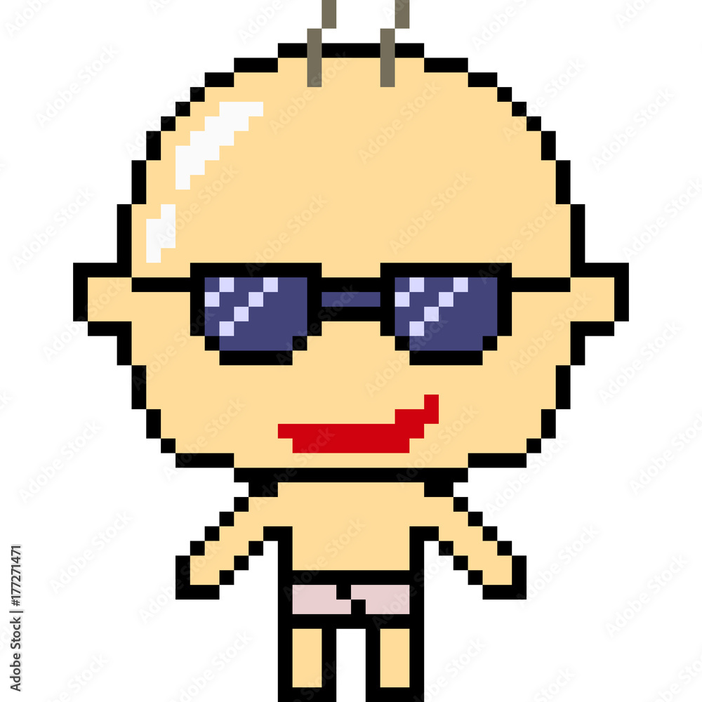 Fototapeta premium vector pixel art baby