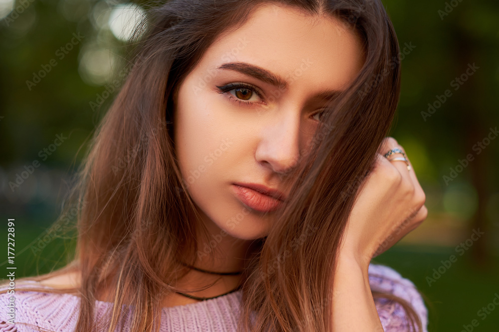 Shame and shyness facial expression. Shy girl Shame and shyness facial expression. Shy girl