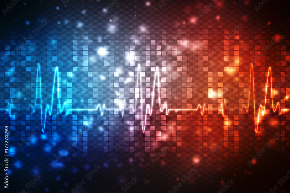 Medical abstract background, ecg background, medical structure background