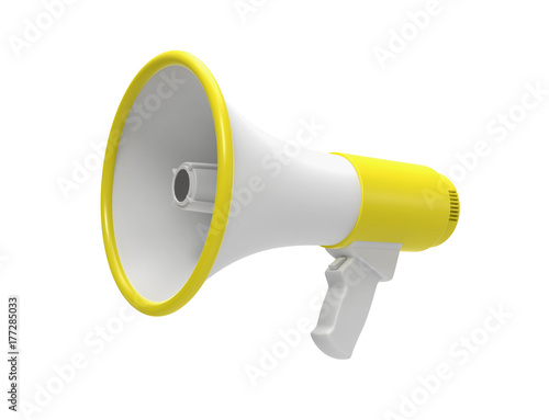 Megaphone 3d rendering.