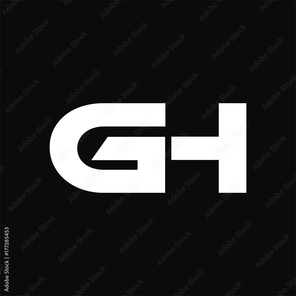 GH logo initial letter design template vector GH logo initial letter design template vector
