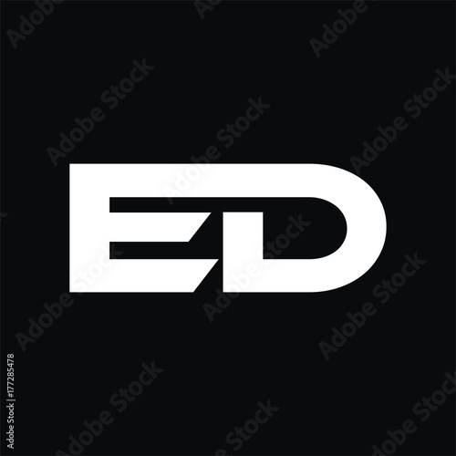 ED logo initial letter design template vector