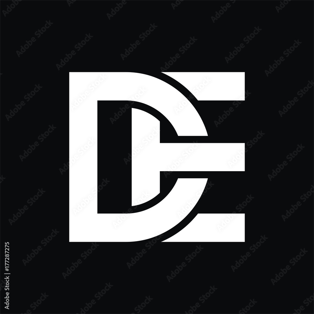 DE logo initial letter design template vector DE logo initial letter design template vector