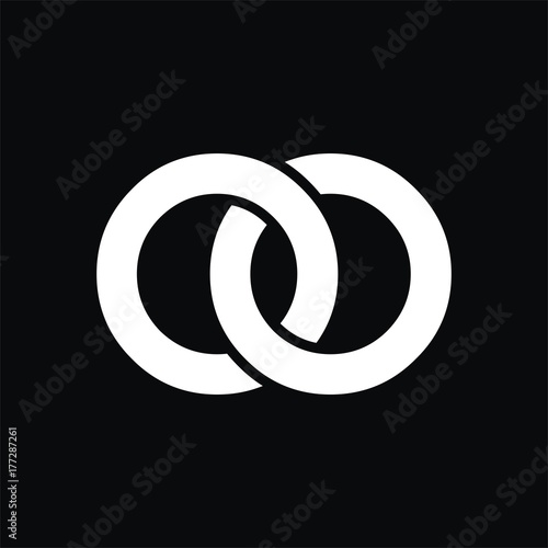 OO logo initial letter design template vector