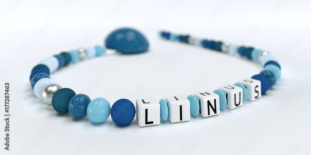 Schnullerkette mit Namen - Linus Schnullerkette mit Namen - Linus