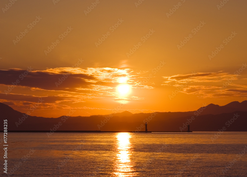 Naklejka premium 夕焼け 素材