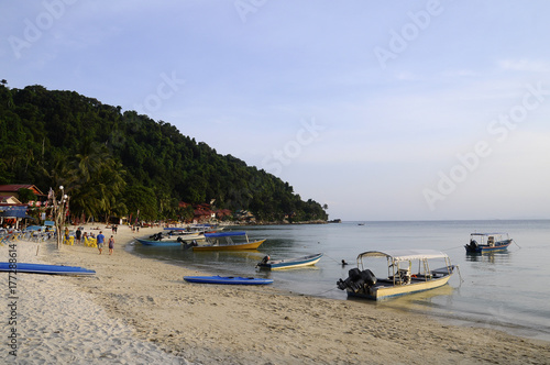 Long beach in Penrhentian island in Malaysia