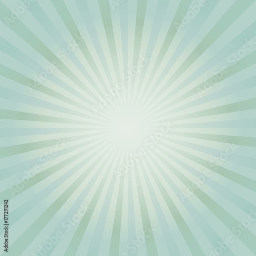 Abstract soft Green Blue rays background. Vector