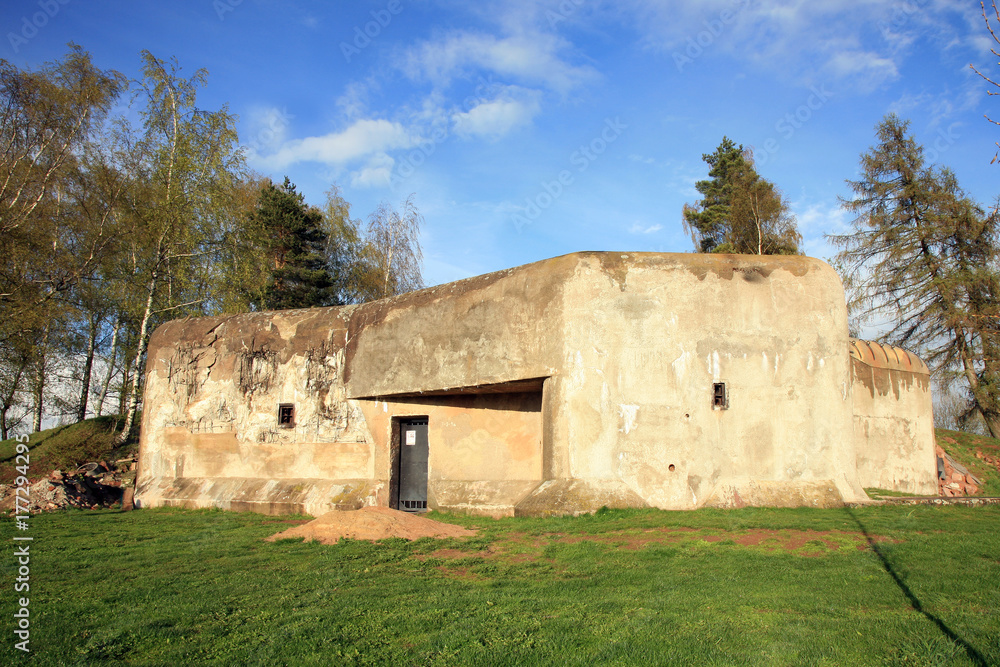 Bunker anti-Infantry from the Second World War in Slavikov, Czech Republic, Czechia