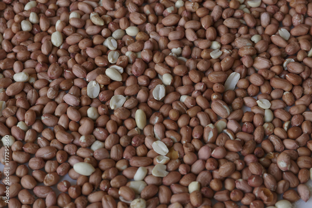 Vegan food. Raw Peanuts for roasting closeup Vegan food. Raw Peanuts for roasting closeup