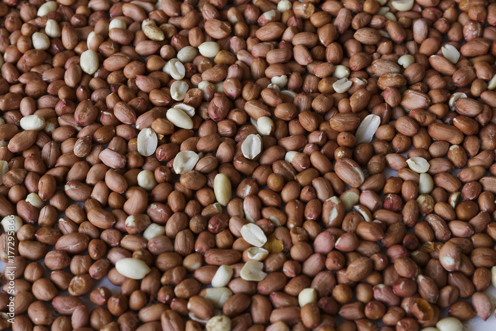 Vegan food. Raw Peanuts for roasting closeup Vegan food. Raw Peanuts for roasting closeup