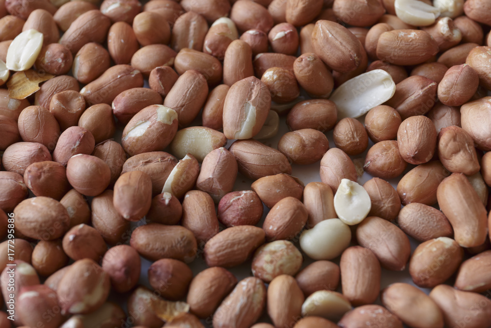 Vegan food. Raw Peanuts for roasting closeup Vegan food. Raw Peanuts for roasting closeup