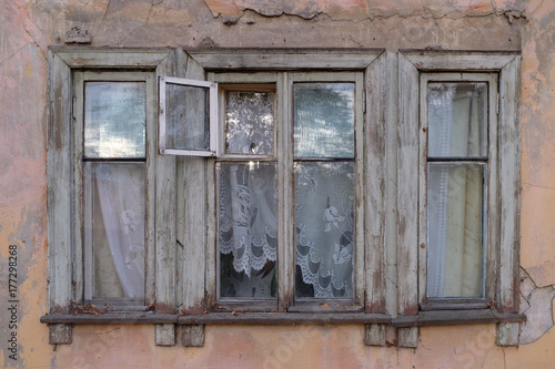 old window in the old house