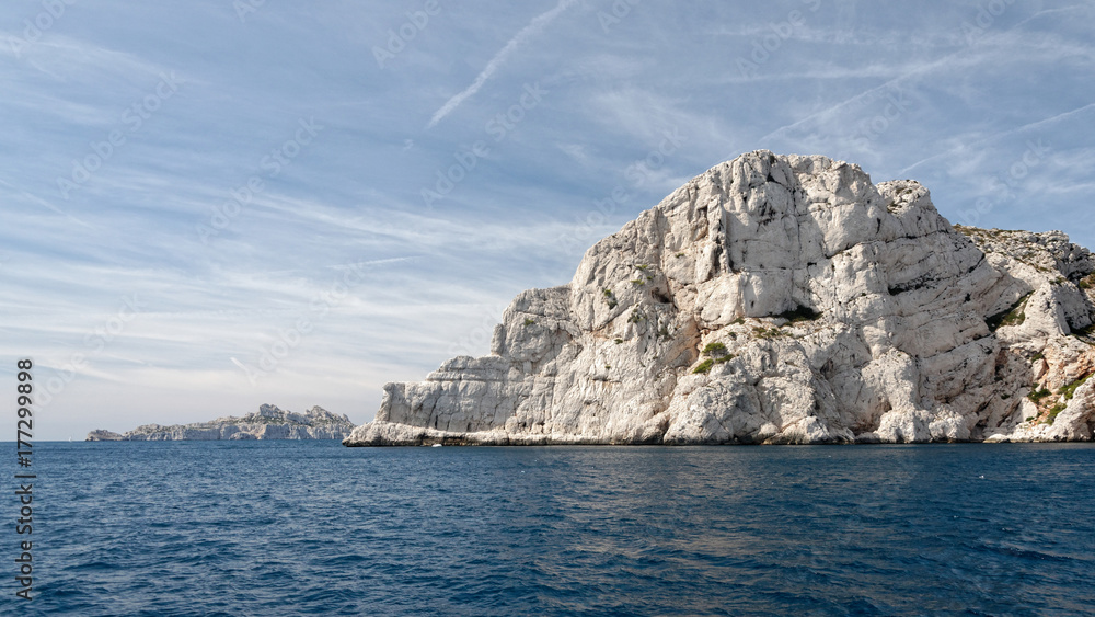 White cliffs overviewing the Mediterranean Sea
