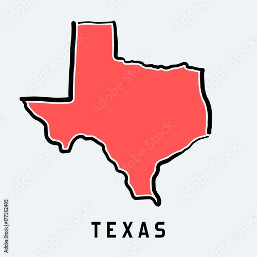 Texas map outline