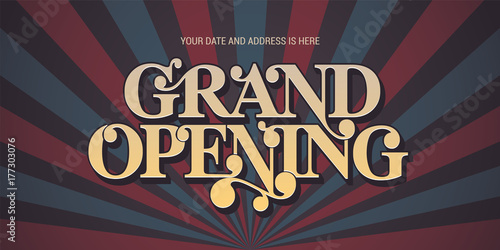 Grand opening vector background