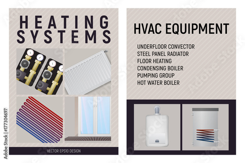 Central heating system. Design vector illustration.