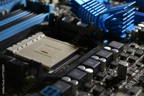 motherboard on a table close-up