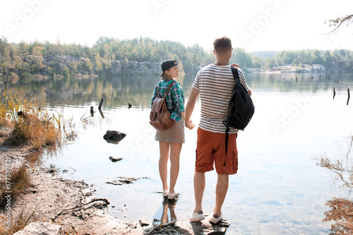 Young lovely couple spendin...