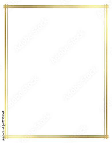 Vector, Gold Border for Christmas