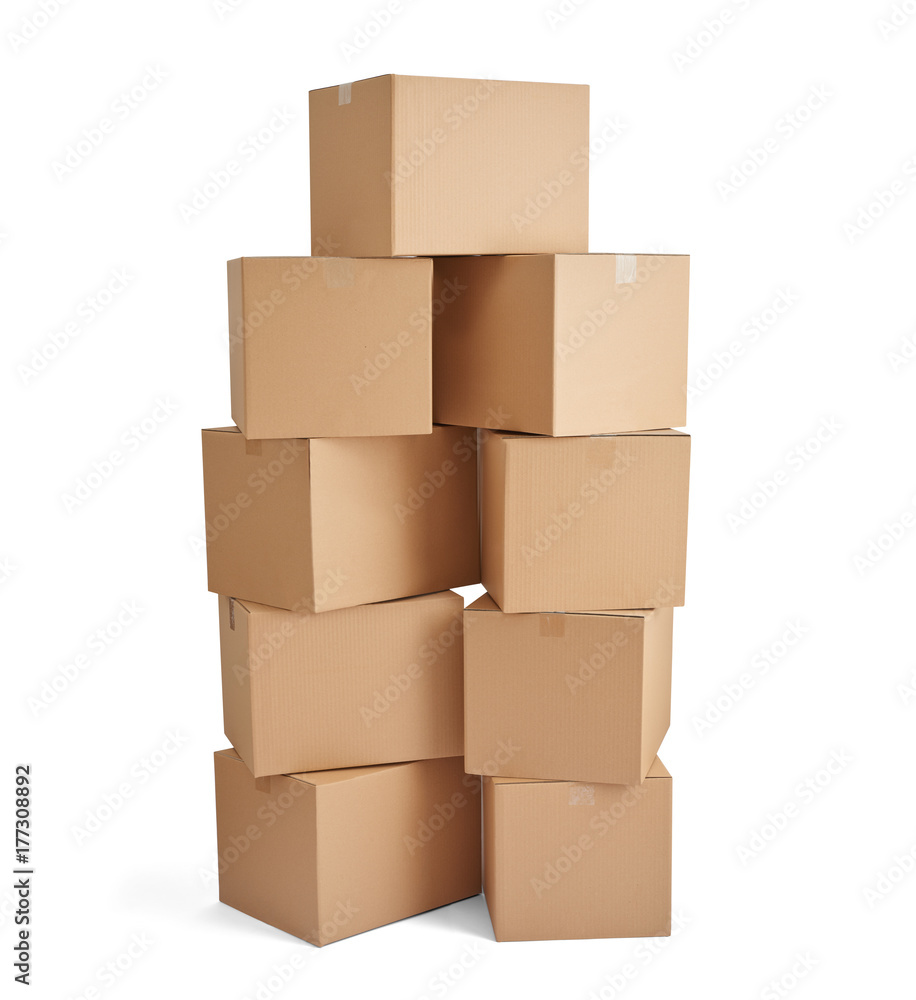 box package delivery cardboard carton stack box package delivery cardboard carton stack