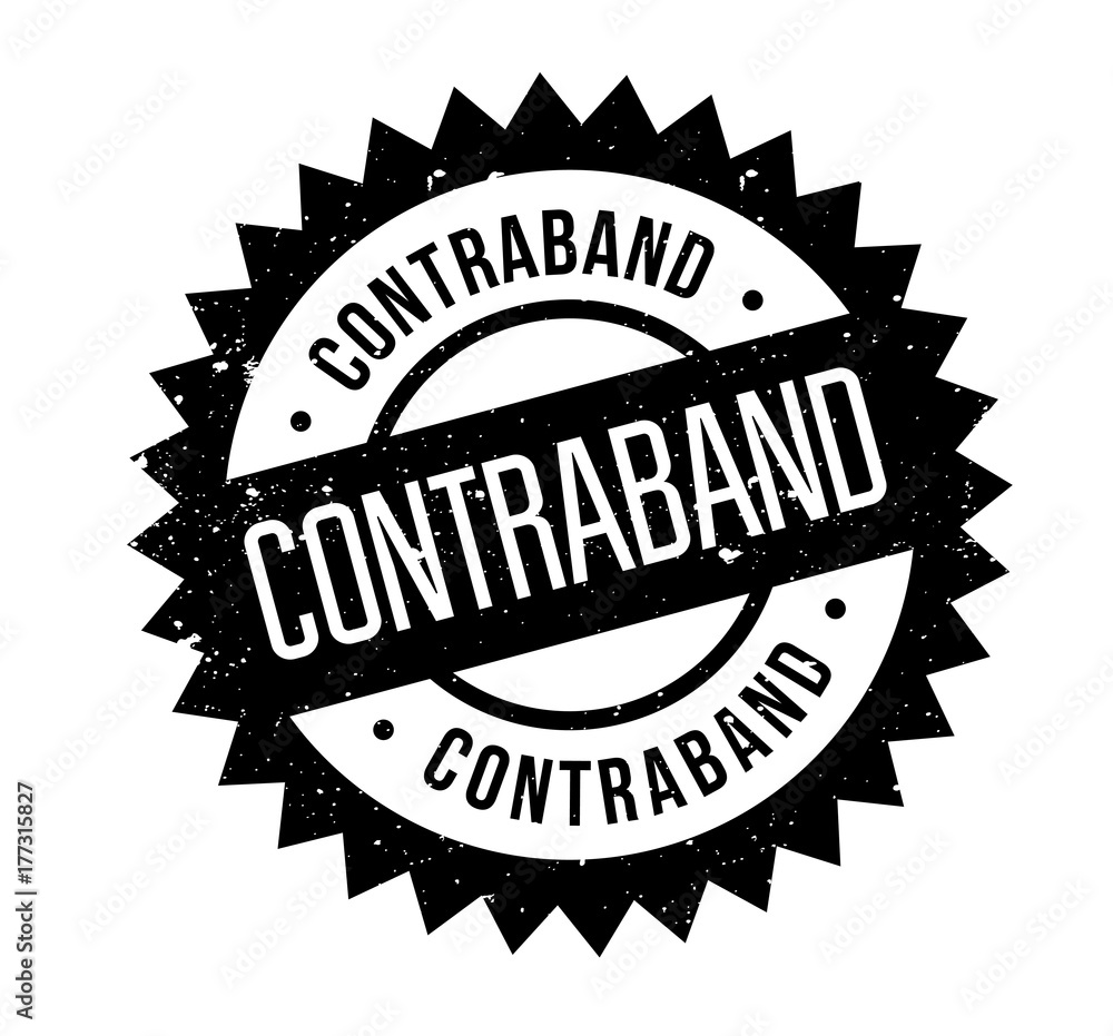 Contraband rubber stamp. Grunge design with dust scratches. Effects can be easily removed for a clean, crisp look. Color is easily changed. Contraband rubber stamp. Grunge design with dust scratches. Effects can be easily removed for a clean, crisp look. Color is easily changed.