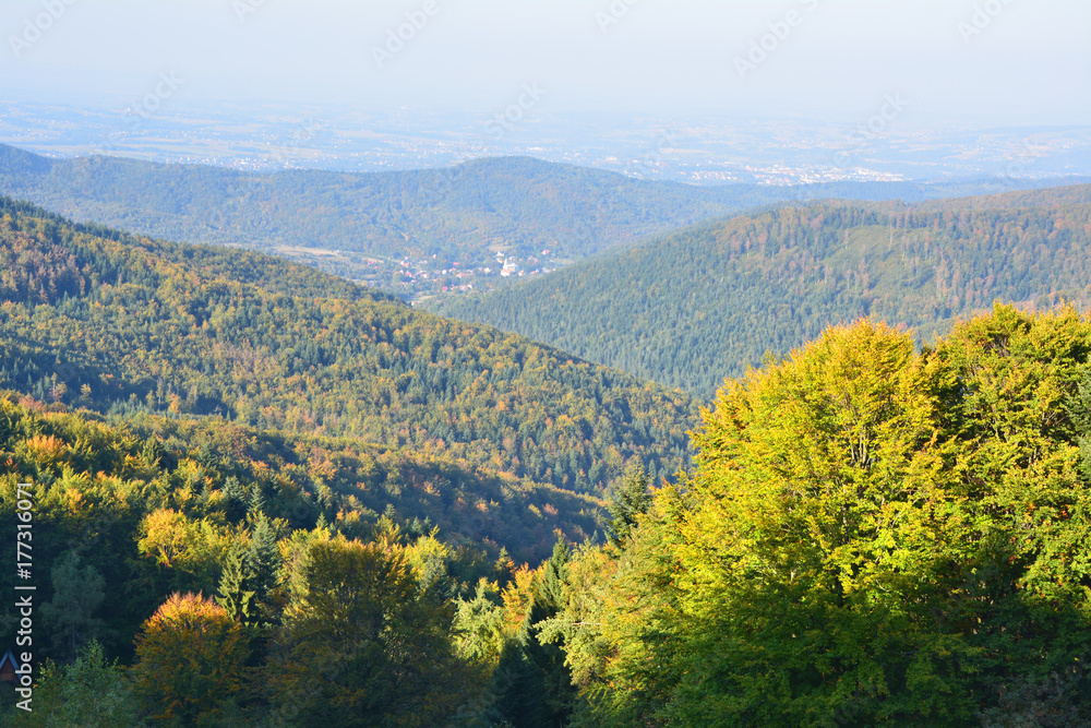 Autumn mountains view