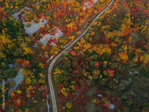 Karst in autumn from above aerial photo © JRP Studio