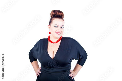 Obraz na plátně Sexy confident plus size woman