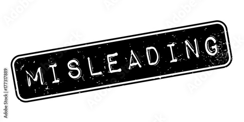 Misleading rubber stamp. Grunge design with dust scratches. Effects can be easily removed for a clean, crisp look. Color is easily changed.