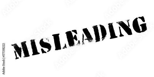 Misleading rubber stamp. Grunge design with dust scratches. Effects can be easily removed for a clean, crisp look. Color is easily changed.