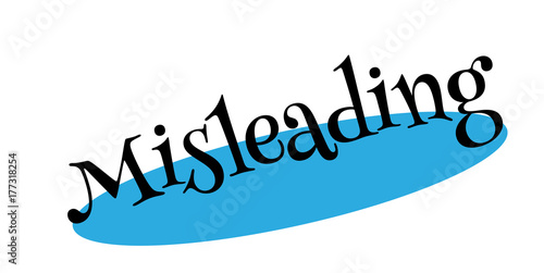 Misleading rubber stamp. Grunge design with dust scratches. Effects can be easily removed for a clean, crisp look. Color is easily changed.