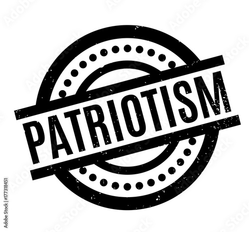 Patriotism rubber stamp. Grunge design with dust scratches. Effects can be easily removed for a clean, crisp look. Color is easily changed. photo