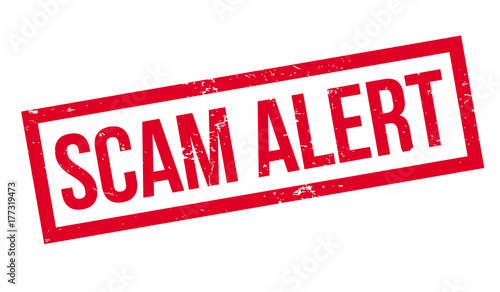 Scam Alert rubber stamp. Grunge design with dust scratches. Effects can be easily removed for a clean, crisp look. Color is easily changed.