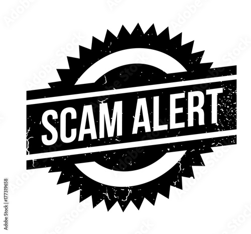 Scam Alert rubber stamp. Grunge design with dust scratches. Effects can be easily removed for a clean, crisp look. Color is easily changed.
