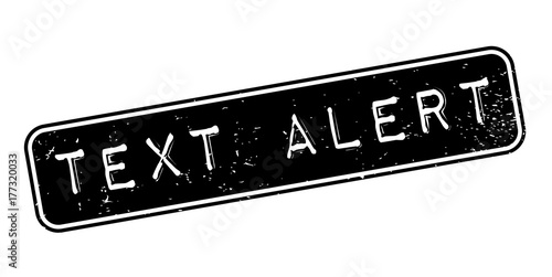 Text Alert rubber stamp. Grunge design with dust scratches. Effects can be easily removed for a clean, crisp look. Color is easily changed.