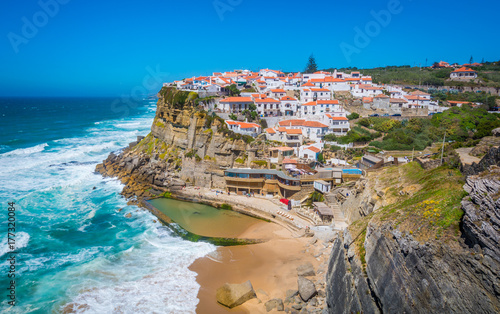 Panoramic view of Azenhas do Mar, Sintra, Portugal photo