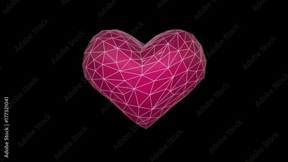 Seamless animated background of wireframe 3d heart.Modern cgi animation. Futuristic seamless 4k background Seamless animated background of wireframe 3d heart.Modern cgi animation. Futuristic seamless 4k background