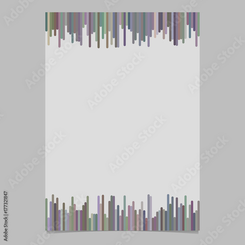 Blank page template from vertical lines - vector document background design