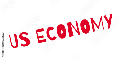 Us Economy rubber stamp. Grunge design with dust scratches. Effects can be easily removed for a clean, crisp look. Color is easily changed.