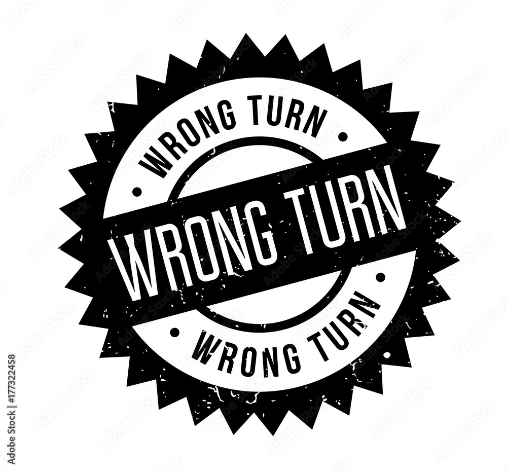Wrong Turn rubber stamp. Grunge design with dust scratches. Effects can be easily removed for a clean, crisp look. Color is easily changed. Wrong Turn rubber stamp. Grunge design with dust scratches. Effects can be easily removed for a clean, crisp look. Color is easily changed.