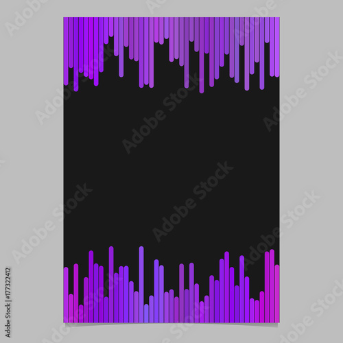 Document template from vertical lines - vector flyer  brochure design with black background