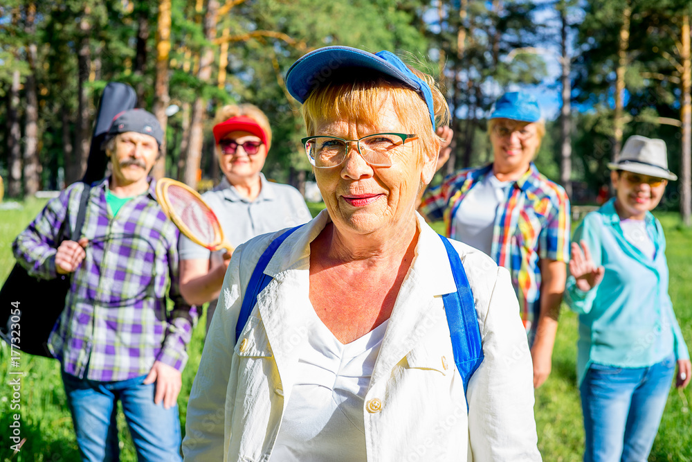 Senior people in a park Senior people in a park