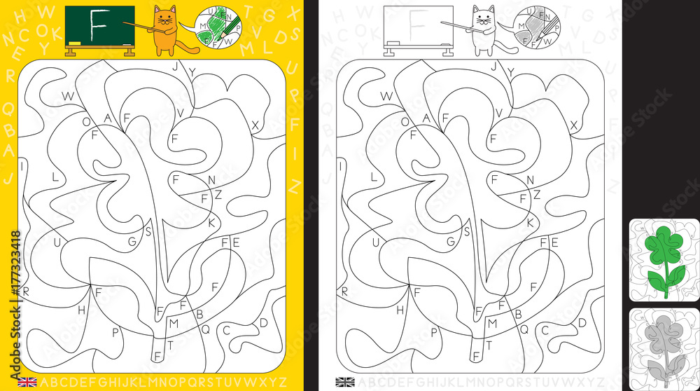 Obraz premium Alphabet Learning Worksheet