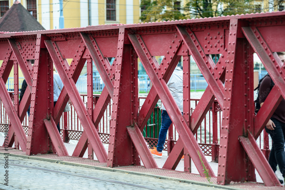 Sand Bridge in Wroclaw - the oldest iron bridge in the city, dates back to 1861 Sand Bridge in Wroclaw - the oldest iron bridge in the city, dates back to 1861