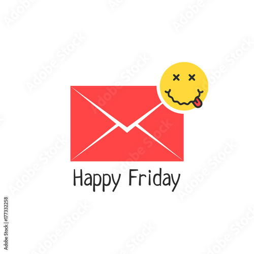 happy friday message with drunk emoji