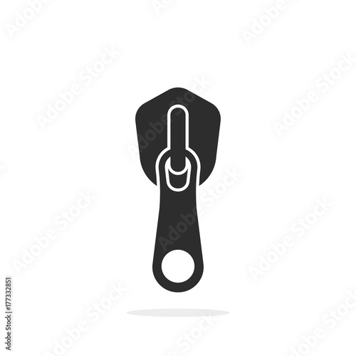 simple black zipper icon